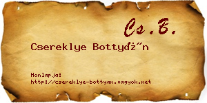 Csereklye Bottyán névjegykártya